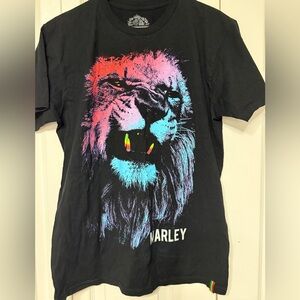 Bob Marley Colored Lion Short Sleeve 
Graphic T-Shirt